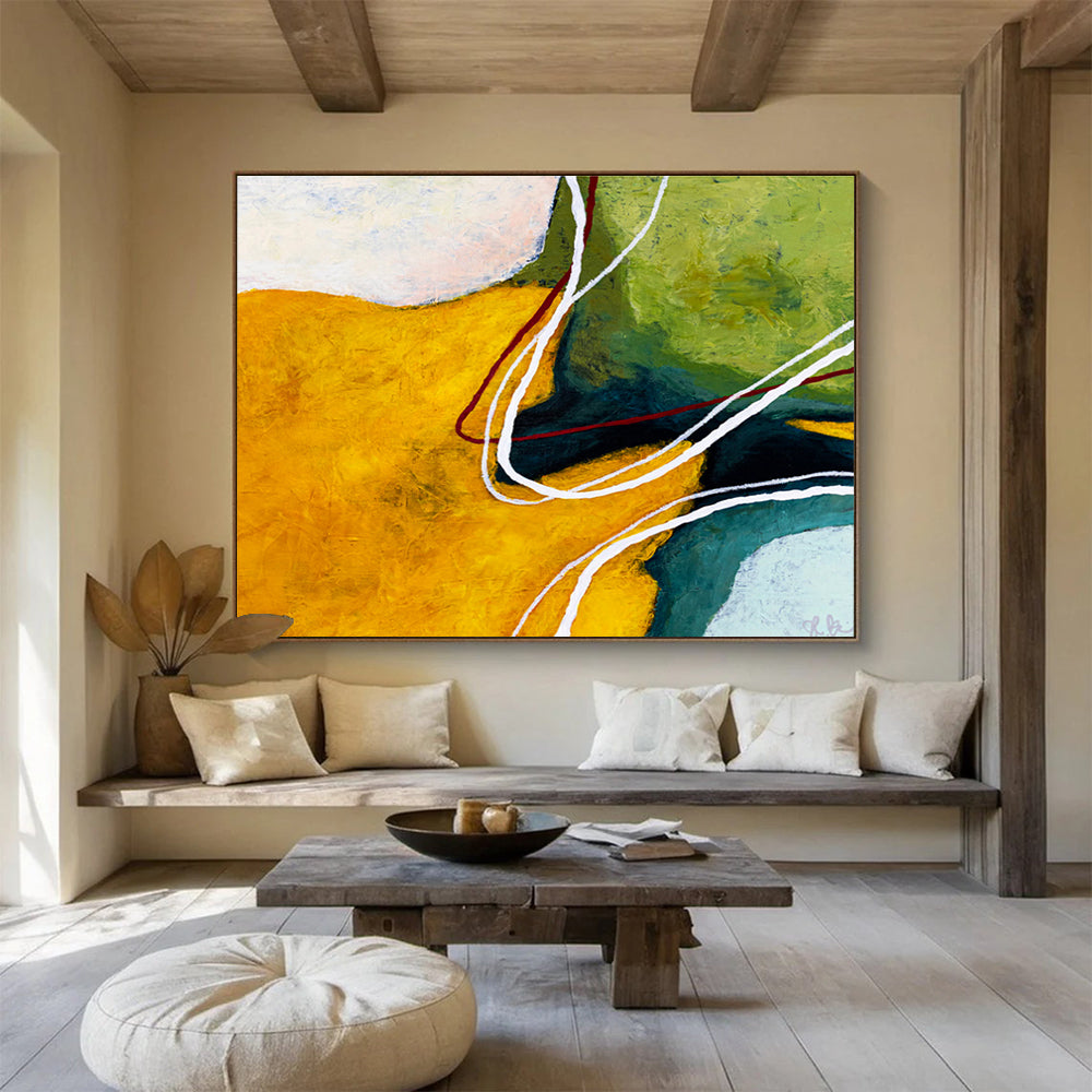 Vast - Scale Hand - Painted Abstract Canvas for Living Room & Bedroom DKH551