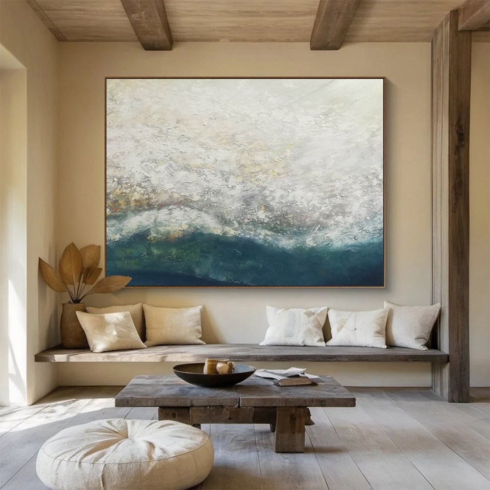 “Dynamic Reverberations” Giant Abstract Artwork for Living Room & Dining Room DKH298