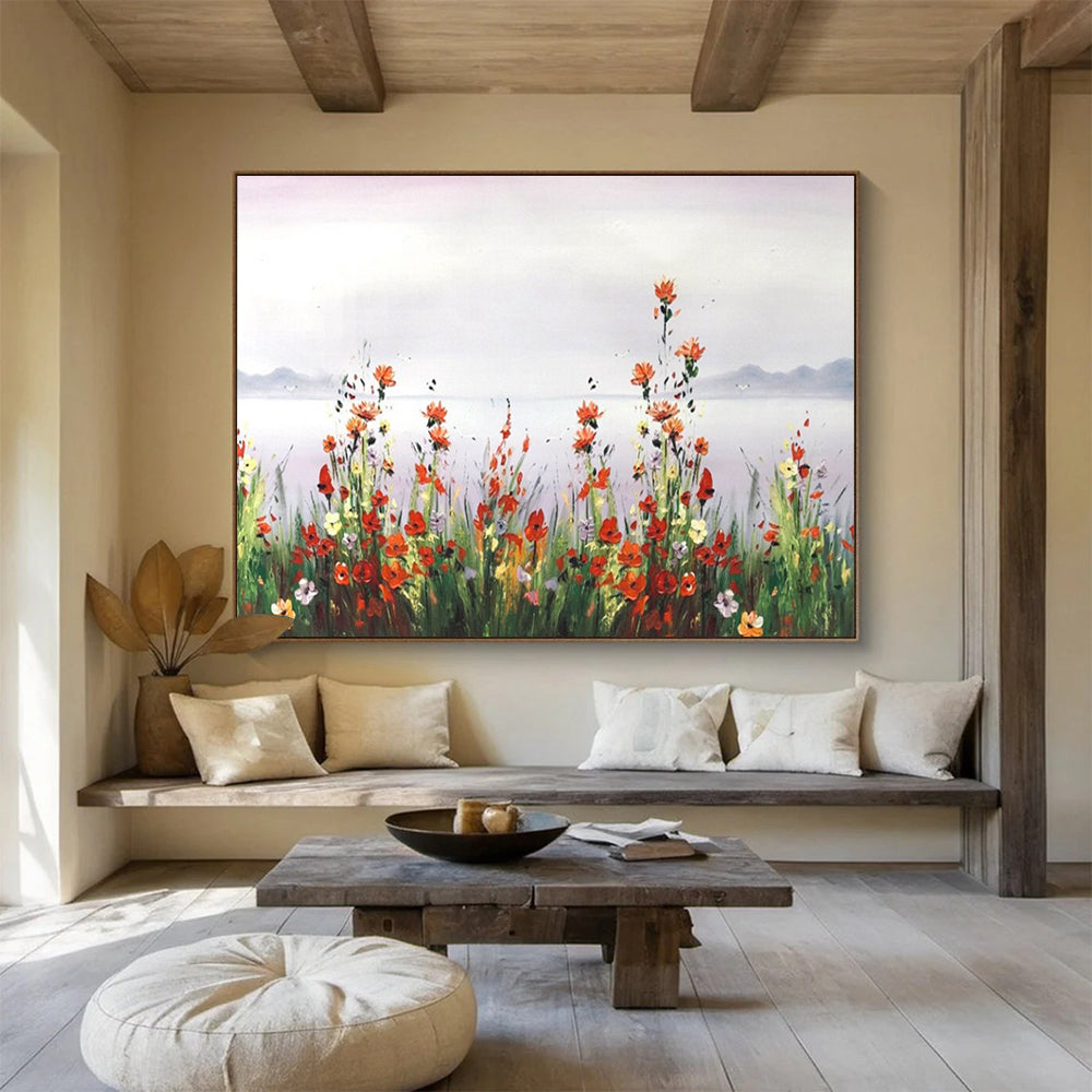 Wildflower Meadow by the Lake - Whimsical Living Room or Bedroom Decor DLZ189
