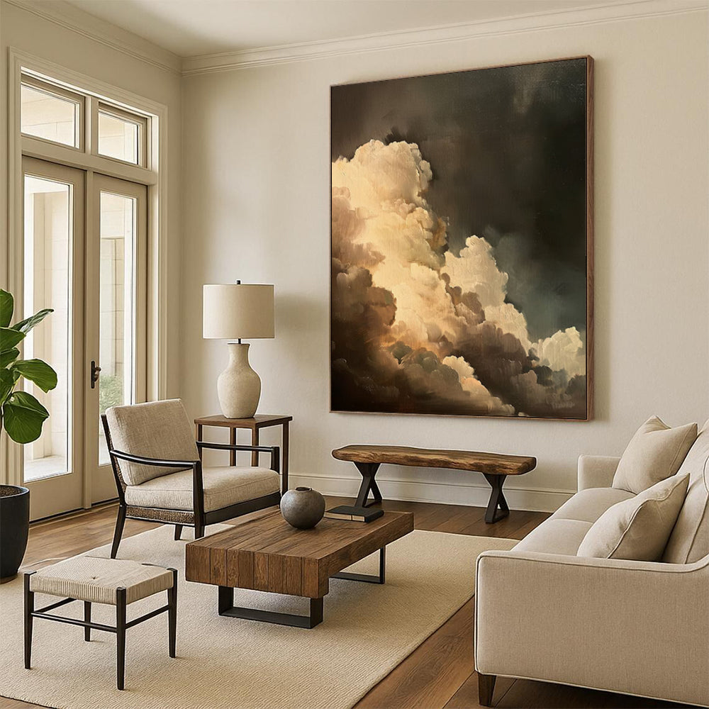 Grandiose Hand - Painted Textured Custom Abstract Artwork for Bar and Hotel DTP014