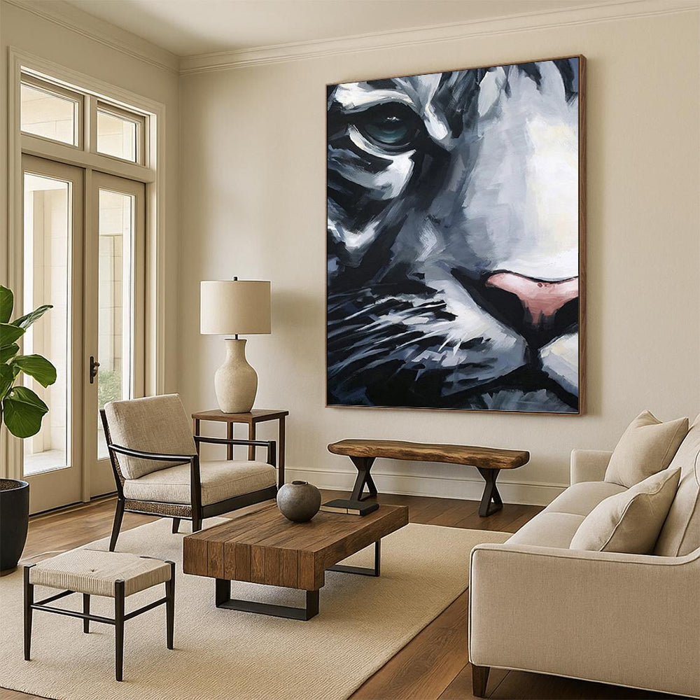Extra - Large - Scale Hand - Painted Custom Abstract Painting (with Abundant Textures), Suitable for Office and Dining Room DKH1454