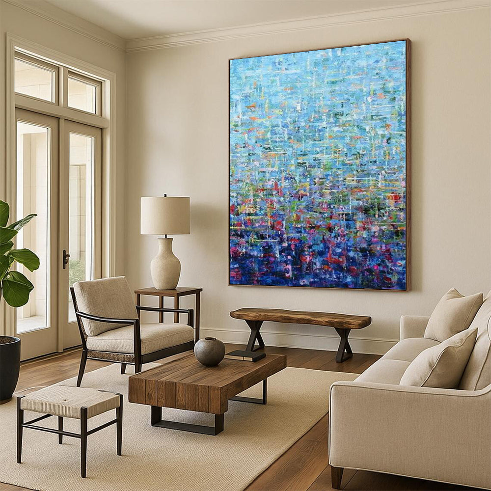 Monumental Hand-Painted Abstract Wall Art for Entryway & Dining Room LargeART2349