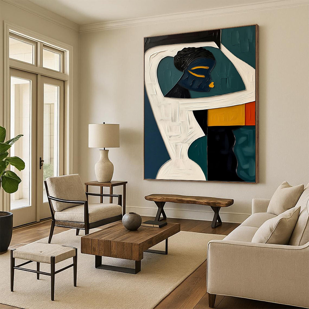 Mammoth Hand - Painted Textured Custom Abstract Painting, Suitable for Office and Hallway DKH1471