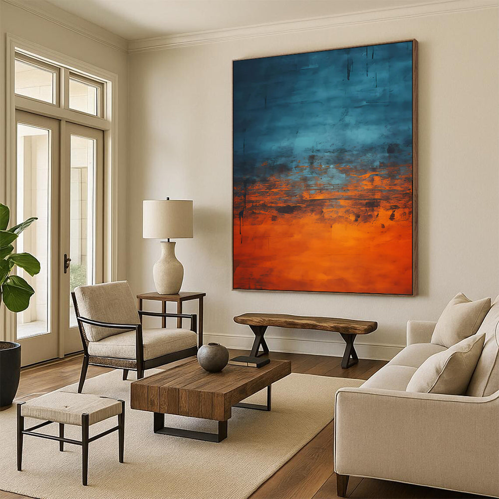 Fluid & Dynamic Large-Scale Hand-Painted Abstract Painting for Bedroom & Living Room LargeART1947