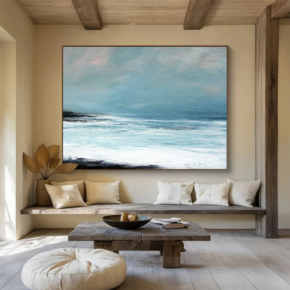 Minimalist Ocean Horizon - Serene Bedroom Accent DLZ032