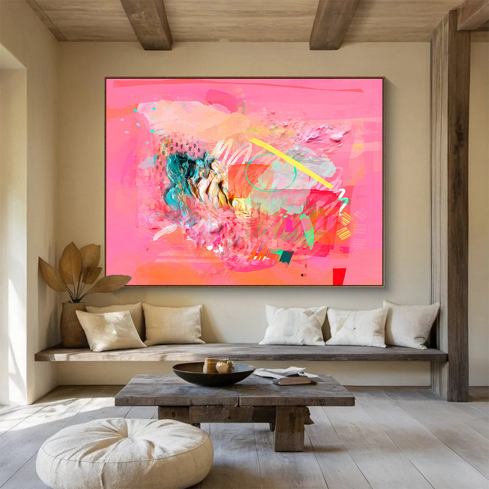 Large - Format Personalized Abstract Painting for Photography Studio DKH028