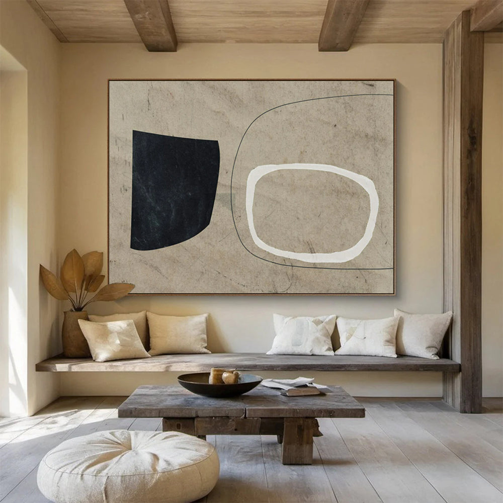 Idyllic Large - Scale Abstract Canvas for Bedroom & Entryway LargeART1789