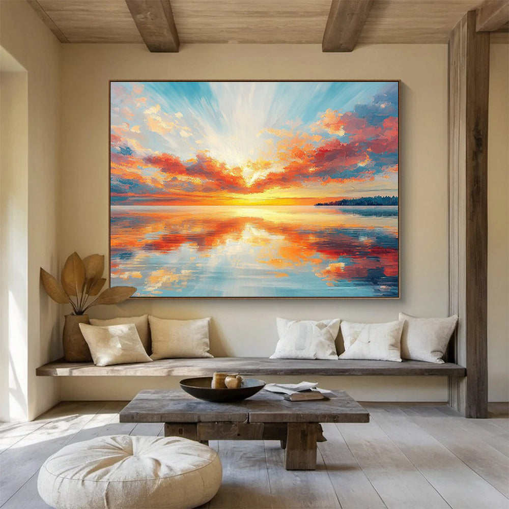 Grand Abstract Hand - Painted Textured Canvas for Dining Room & Office DKH622