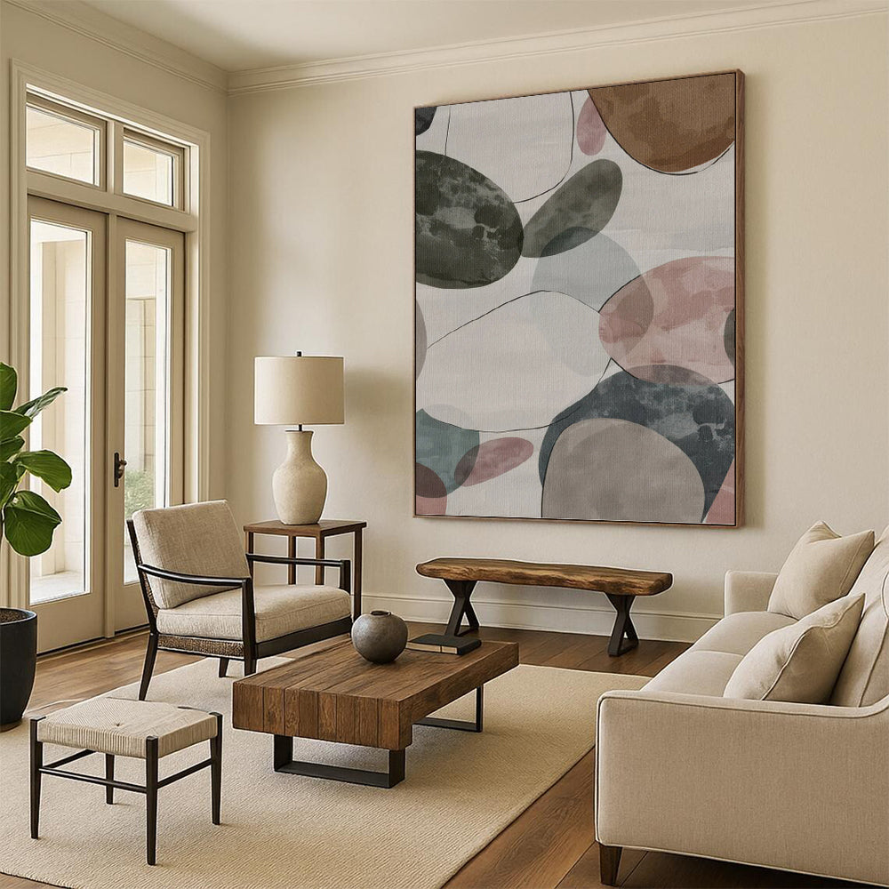 Creatively Directed Hand - Rendered Textured Canvas Abstract for Bedroom & Hallway DKH1157