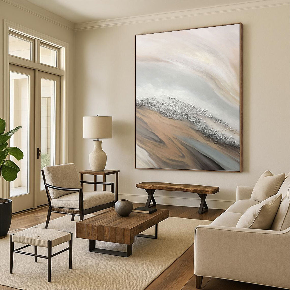 Gigantic Hand - Painted Textured Abstract Mural for Planetarium & Observatory DKH1228