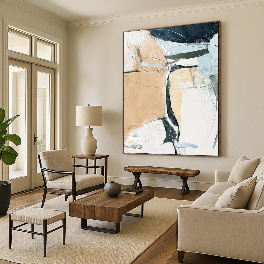 Gargantuan - Sized Vertical Hand - Painted Custom Abstract Marvel (with Distinctive Textures), Transforming Office and Hallway DKH1523
