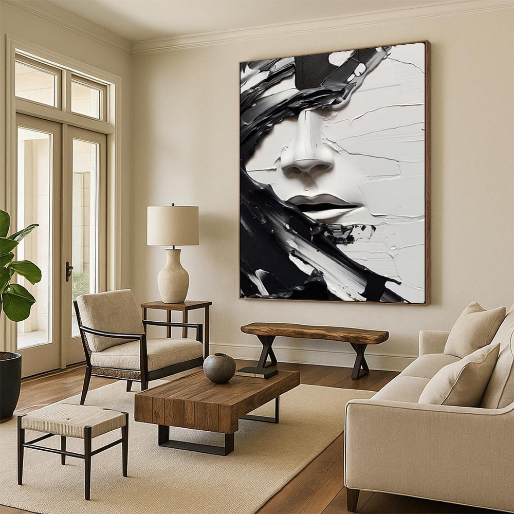 Hand-Painted Large-Scale Textured Abstract Wall Art for Office & Gallery LargeART2134