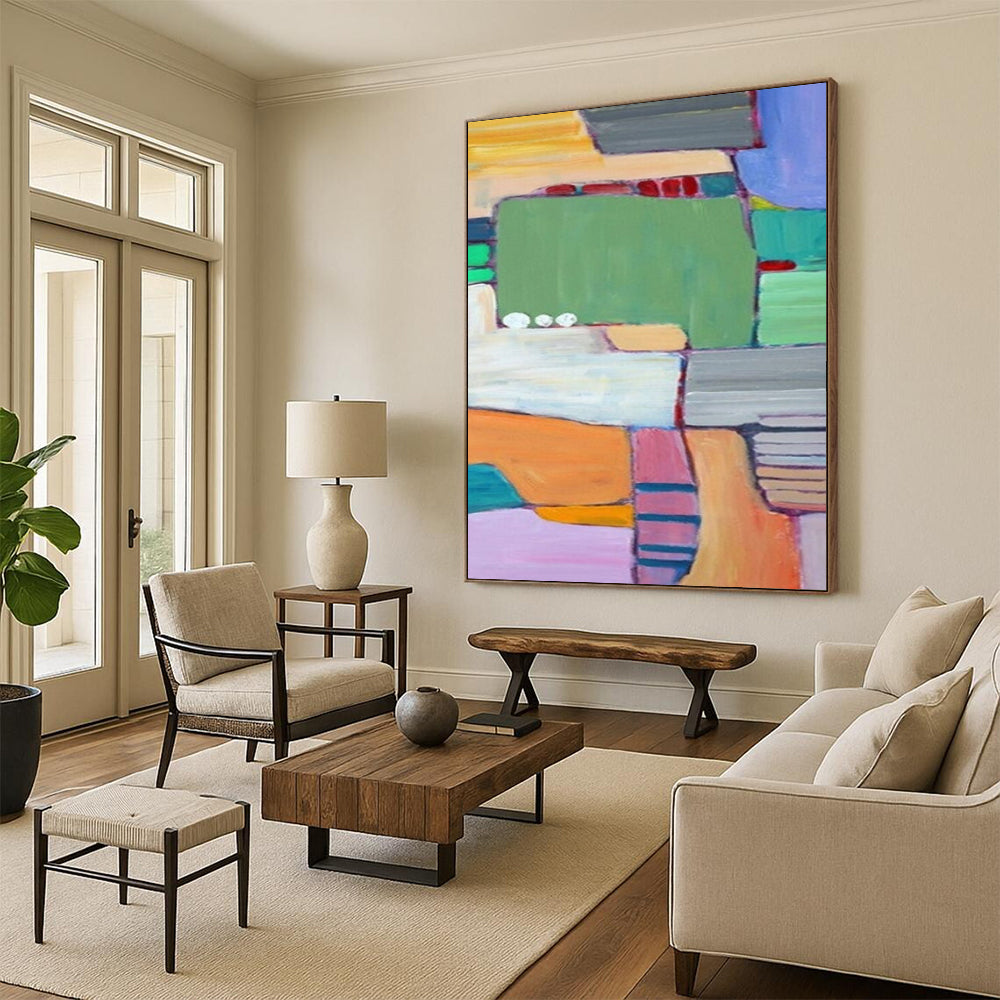 Large Custom Abstract Artworks: Handmade Textures for Bedroom & Office DTP262