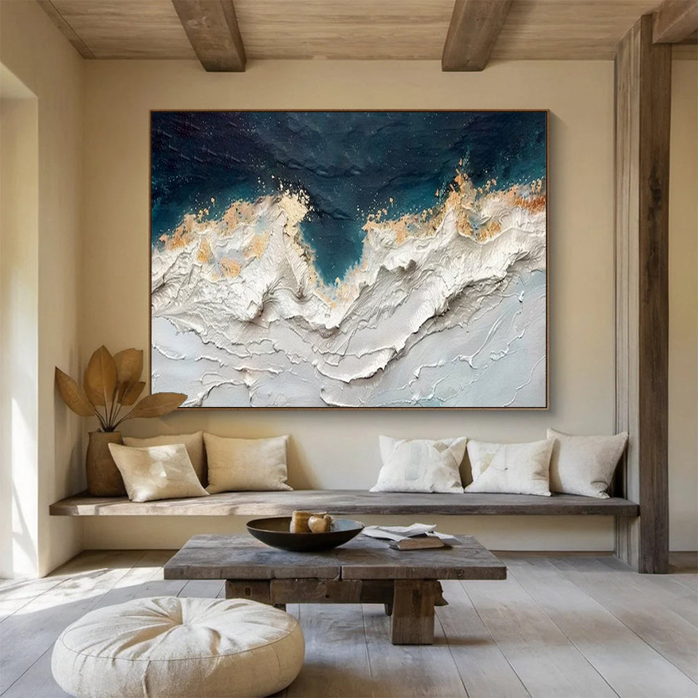 Plush Abstract Mural for Entryway & Hotel Lobby LargeART1749