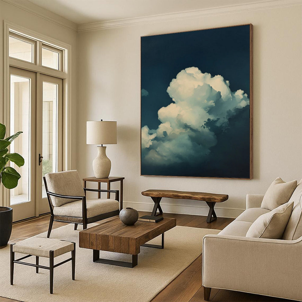 Monumental Hand - Painted Textured Custom Abstract Art for Dining Room and Hallway DTP020