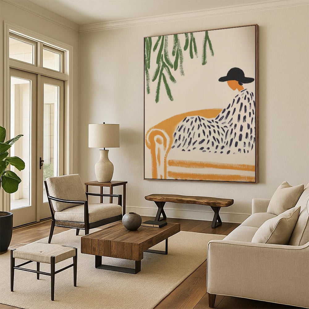 Subtle Textured Abstract Wall Art for Bedroom & Hallway LargeART2047