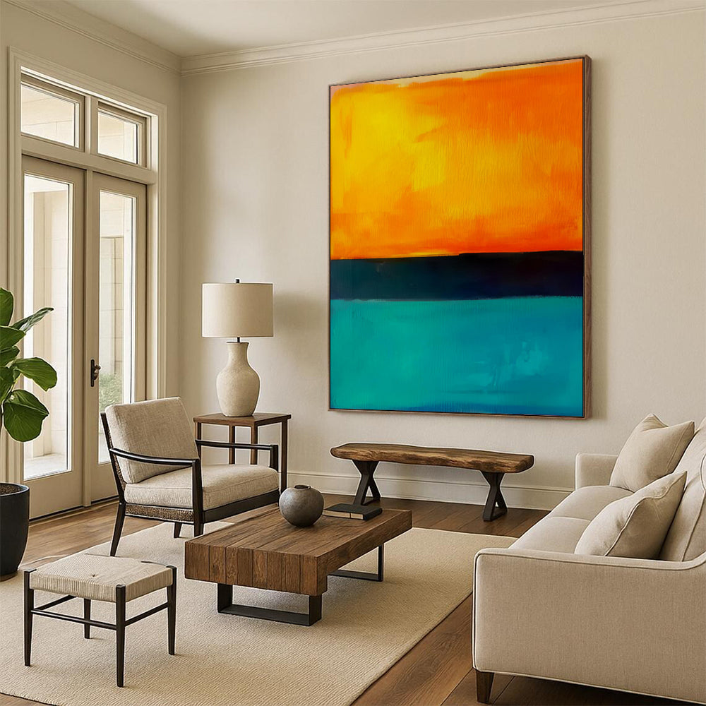 Luminous & Exuberant Hand-Painted Bespoke Abstract Painting for Bar & Hotel LargeART1949