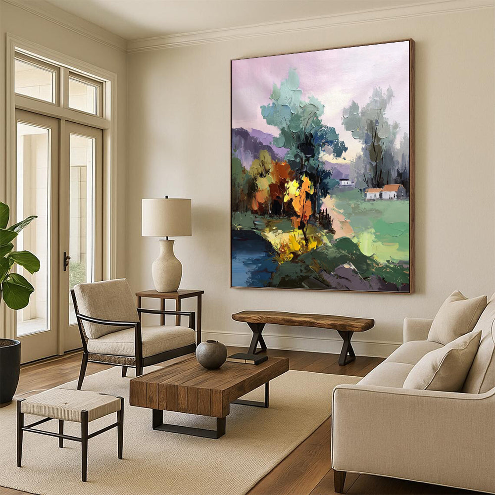 Alluring Hand - Painted Textured Abstract for Hallway & Bedroom DKH1289