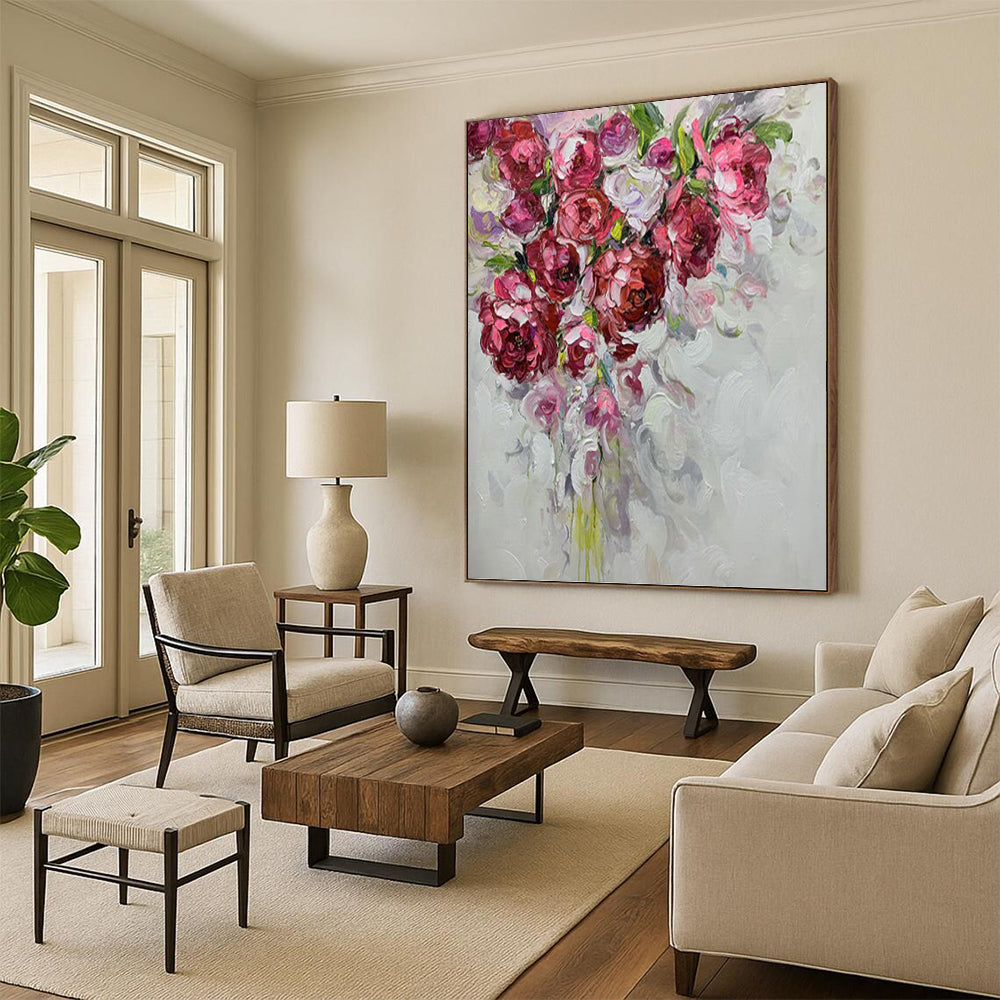 Immense Hand - Painted Custom Textured Abstract Artwork, Ideal for Bedroom and Office DKH1464