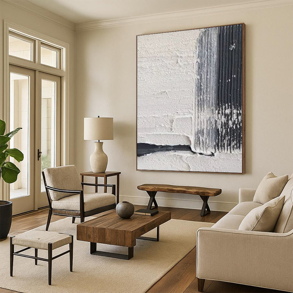 Veined Textures: Titanic Custom Abstract Canvas for Office and Entryway DTP147