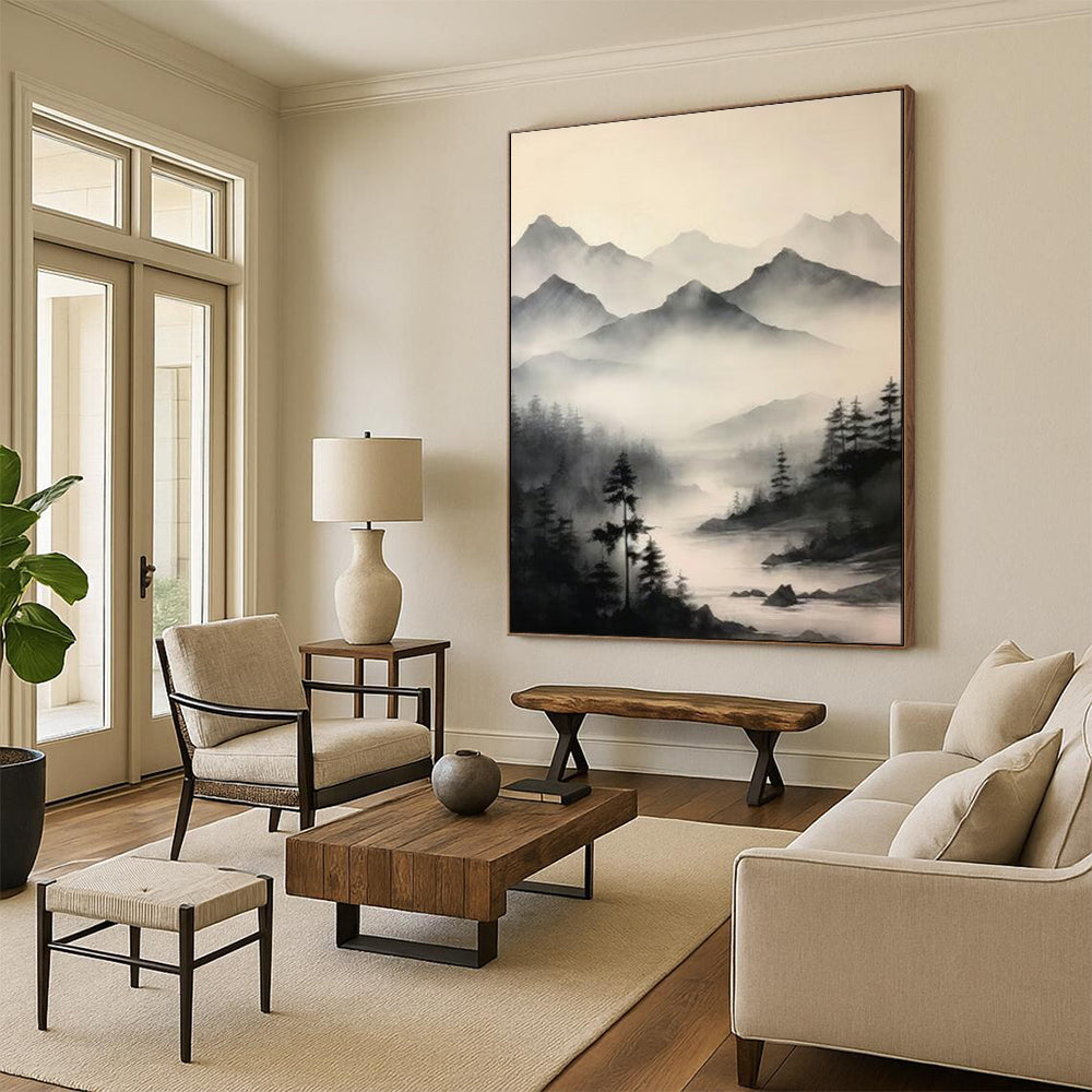 Hand-Painted Custom Abstract Canvas for Bedroom & Living Room LargeART1917