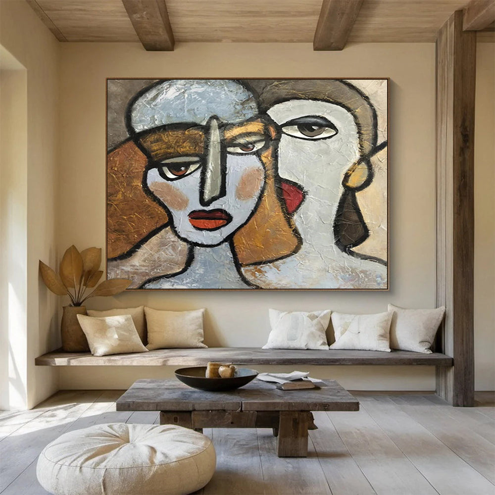 Oversized Textured Handmade Abstract Painting for Decorative Upgrade DKH719