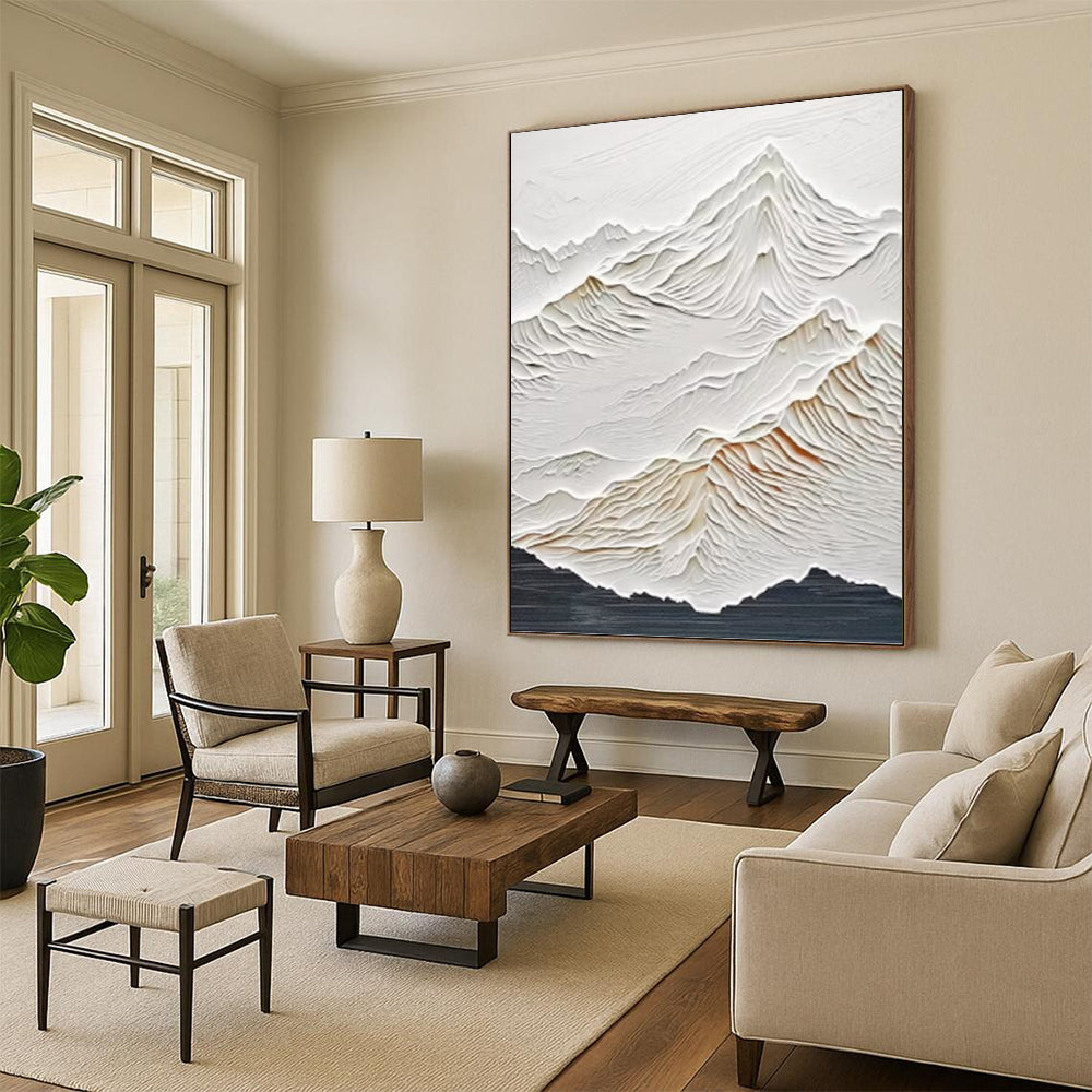 Hand - Rendered Custom Textured Abstract Artwork for Living Room & Dining Room DKH0985