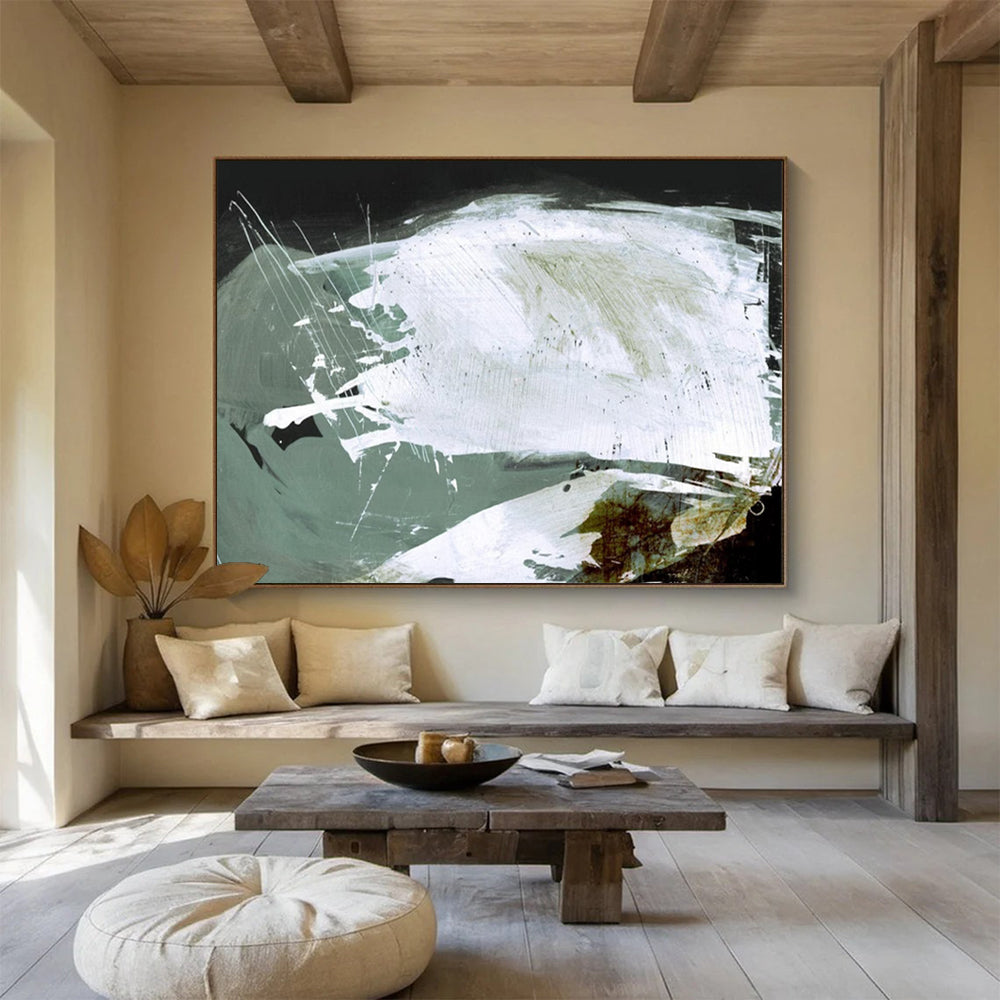 Bold White Strokes - Large Modern Office Accent DLZ133