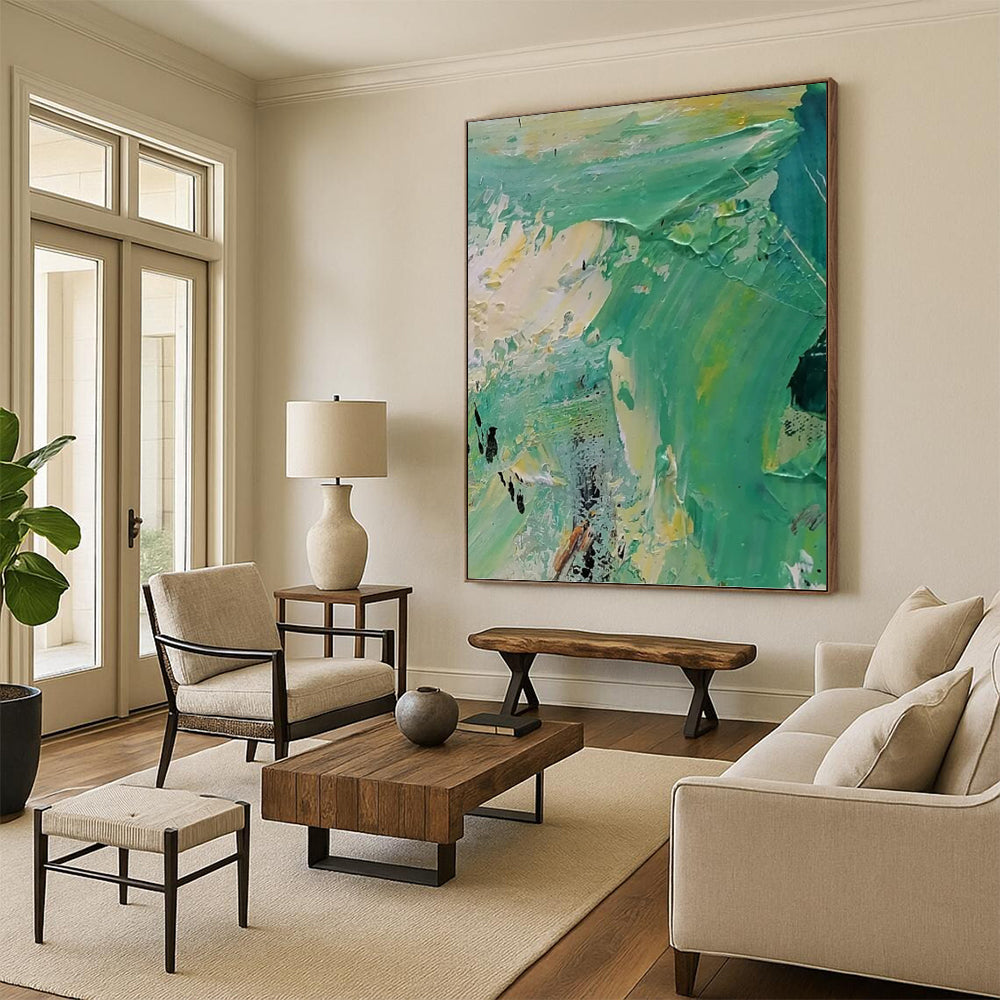 Ethereal Hand - Painted Textured Abstract for Bedroom & Dining Room DKH1270