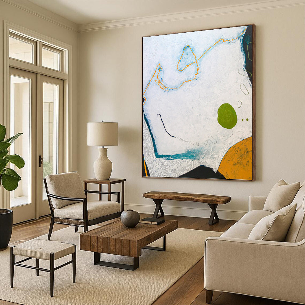 Unique Custom - Rendered Textured Canvas Painting for Office & Hallway DKH1107