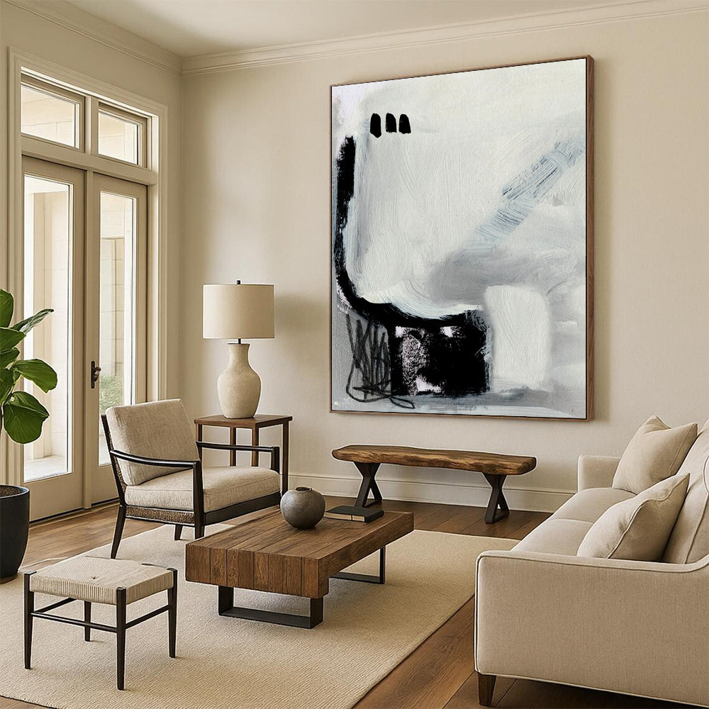 Custom Hand-Painted Abstract Masterpieces: Big Sizes, Textured Details DTP205