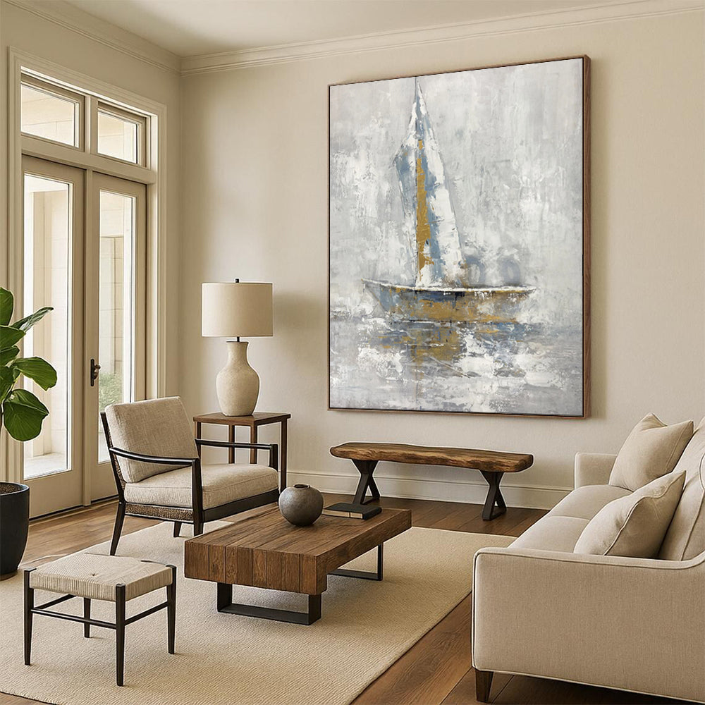 Graceful & Elegant Hand-Painted Bespoke Abstract Painting for Dining Room & Hallway LargeART1957