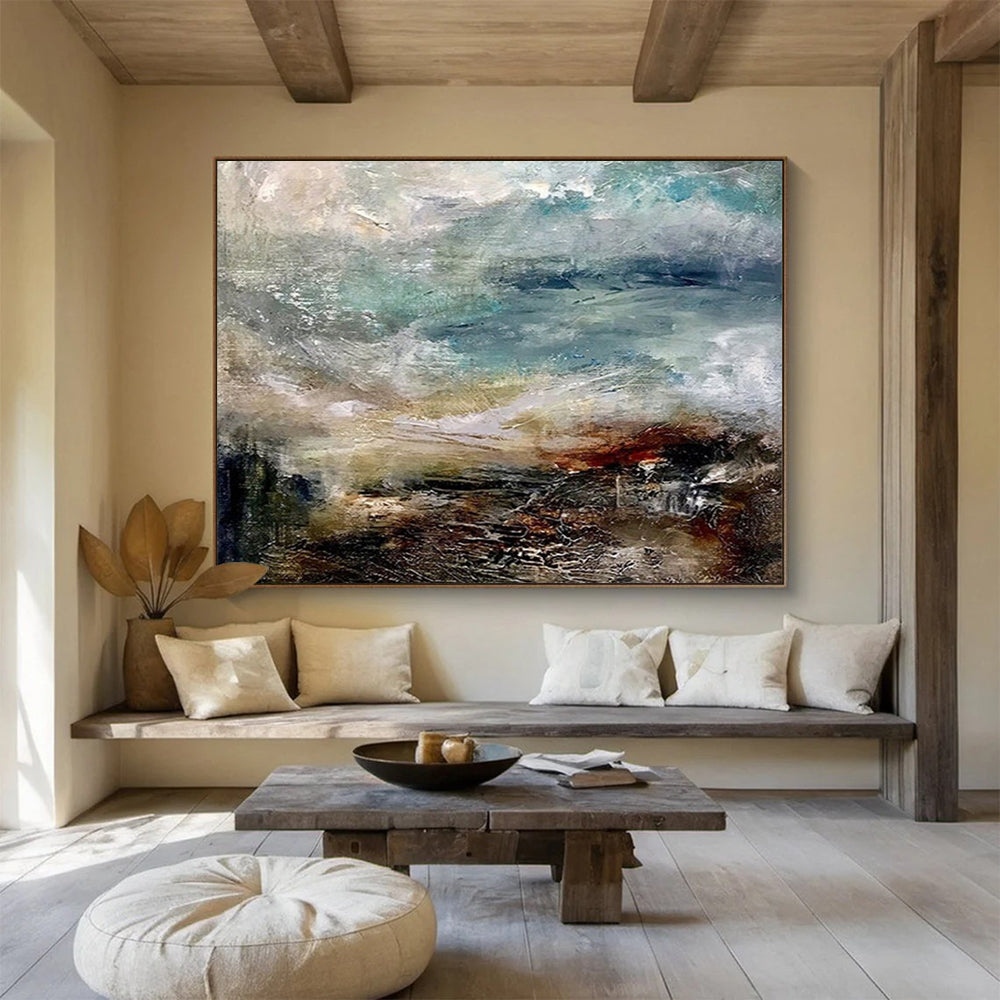 Dynamic Sea & Sky Abstract - Coastal Living Room Drama DLZ015