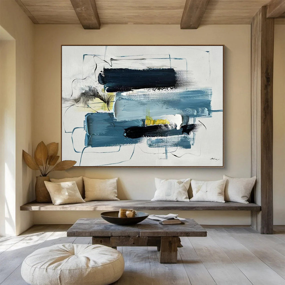 “Stellar Echo” Massive Abstract Painting for Entryway & Office DKH318