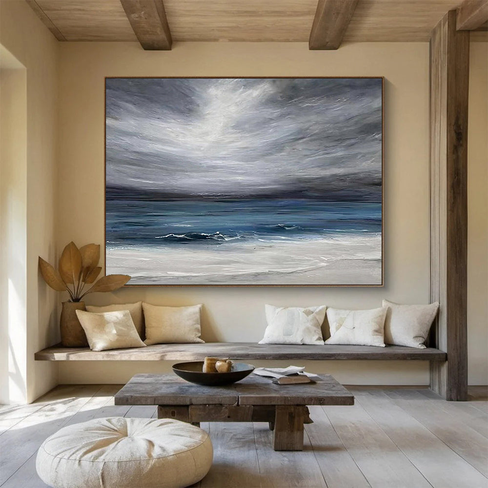 “Mystic Tides” Massive Abstract Mural for Bar & Entryway DKH215