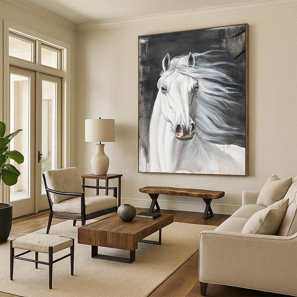 Supersized - Extent Vertical Hand - Painted Custom Abstract Treasure (with Unique Textures), for Bedroom and Living Room DKH1529