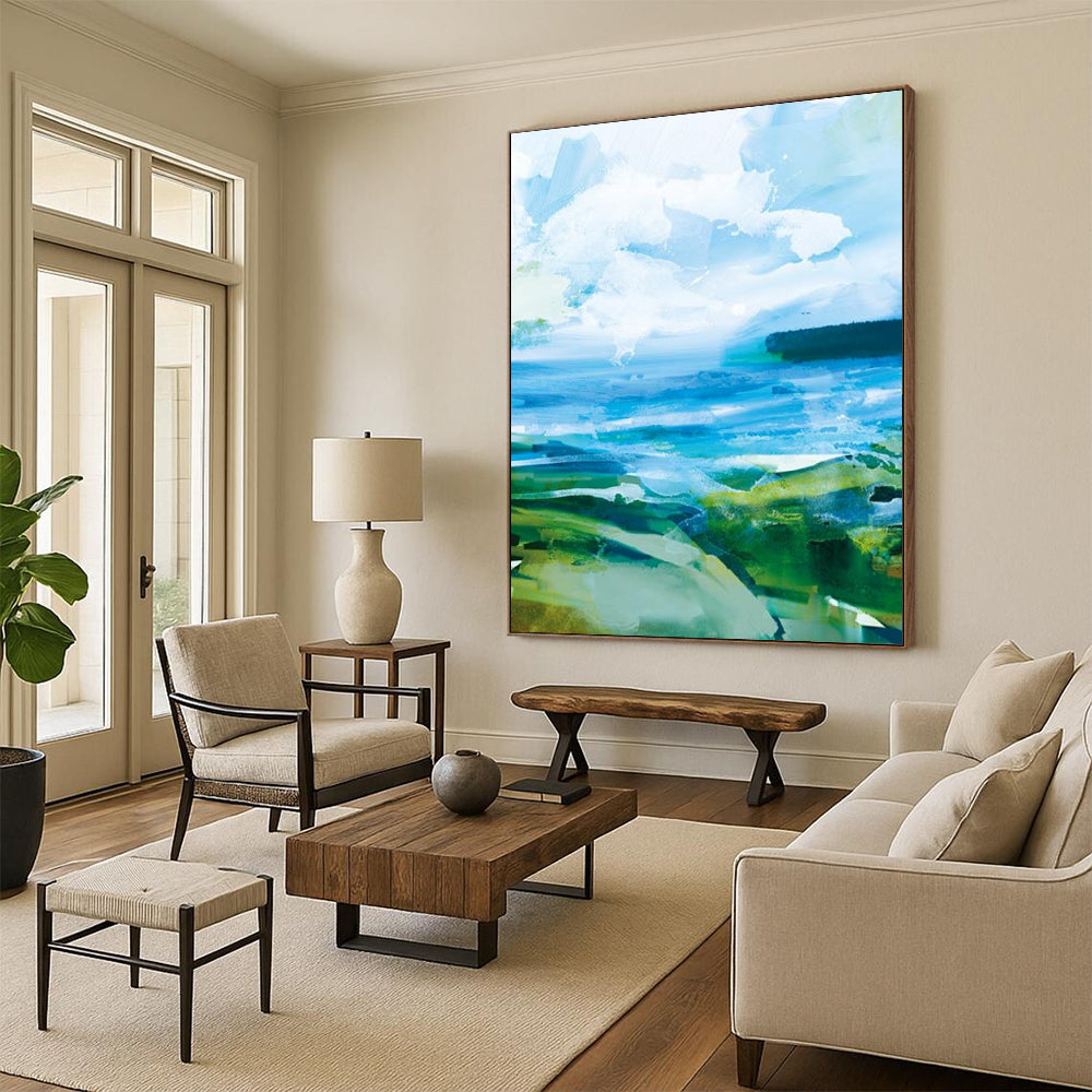 Large Custom Hand-Painted Abstract Paintings: Textures for Creativity DTP183