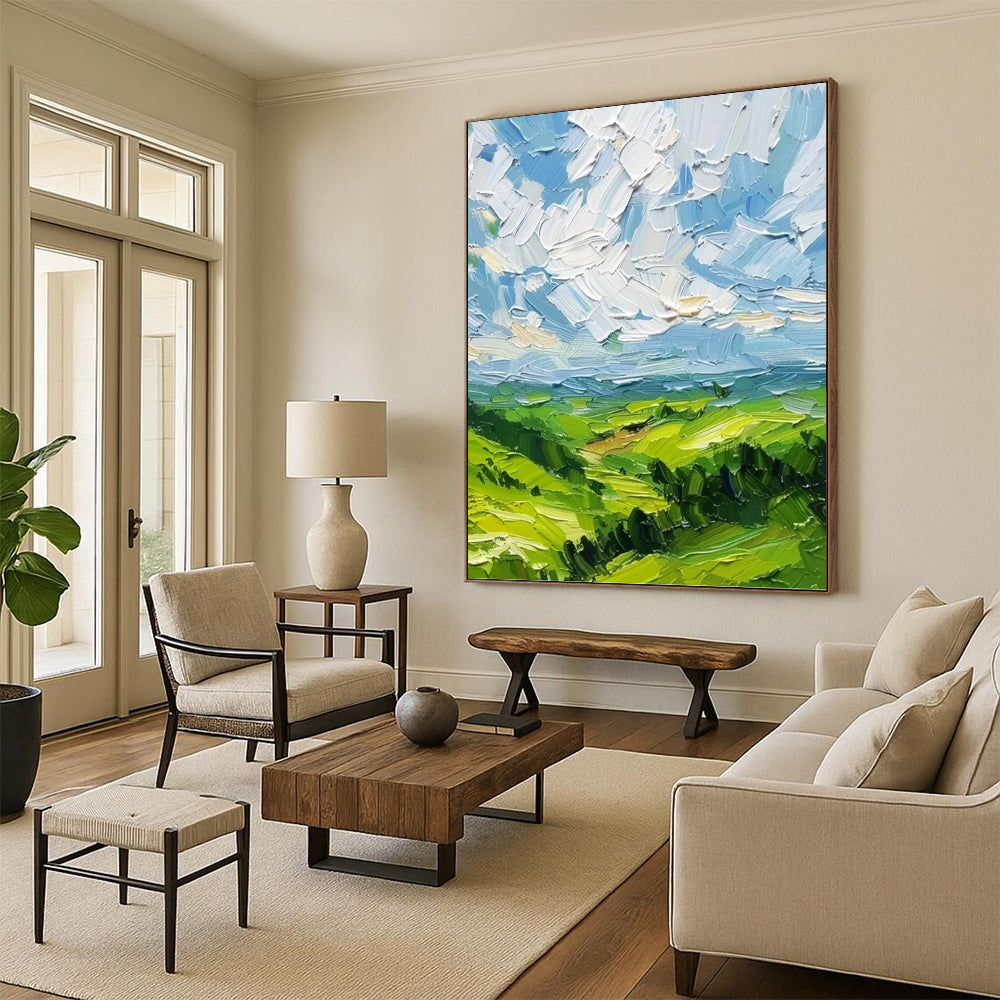Elevated Vertical Hand - Painted Custom Abstract Treasure (with Unique Textures) for Bedroom and Dining Room DKH1557
