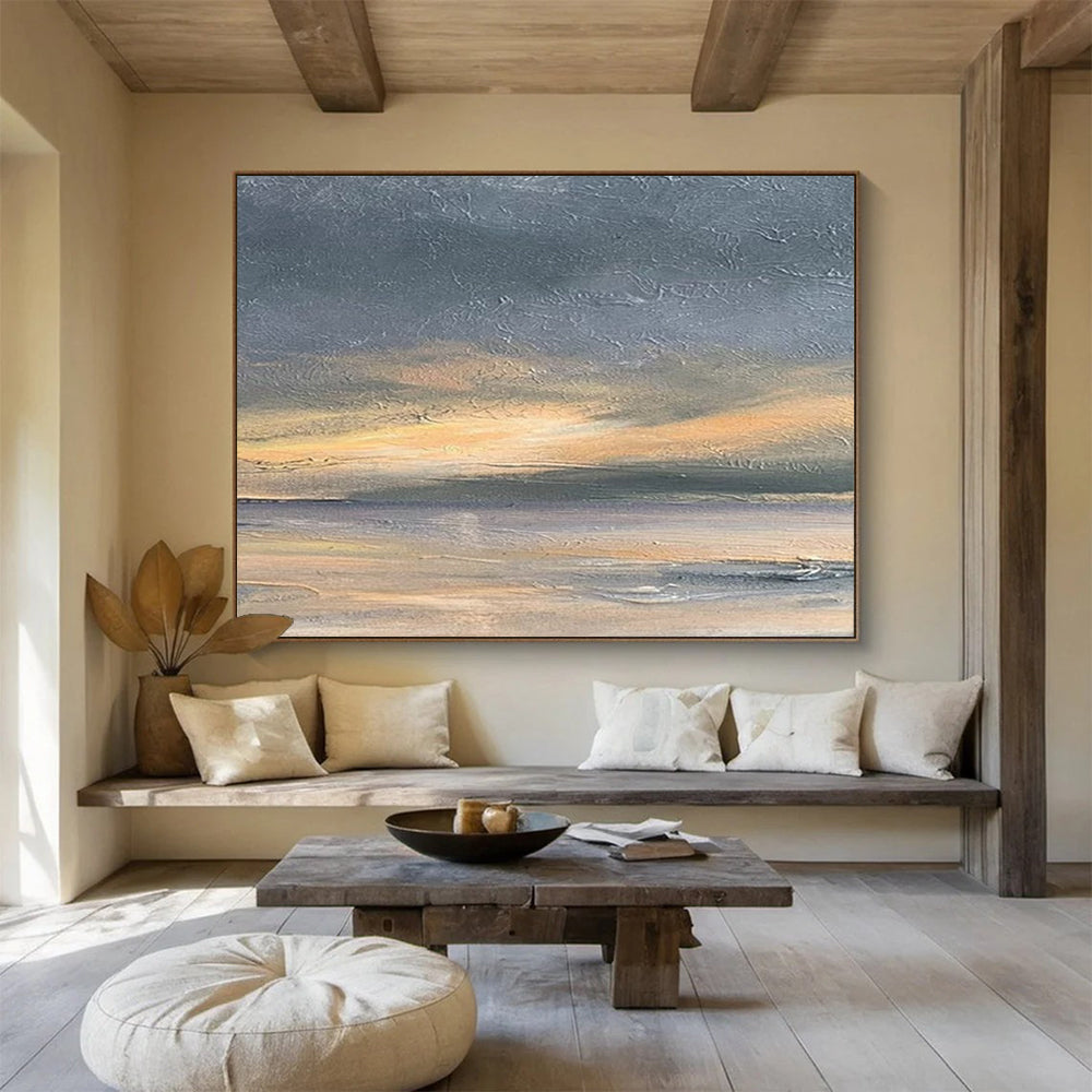 Muted Sunset Landscape Abstract - Calming Office Retreat DLZ016