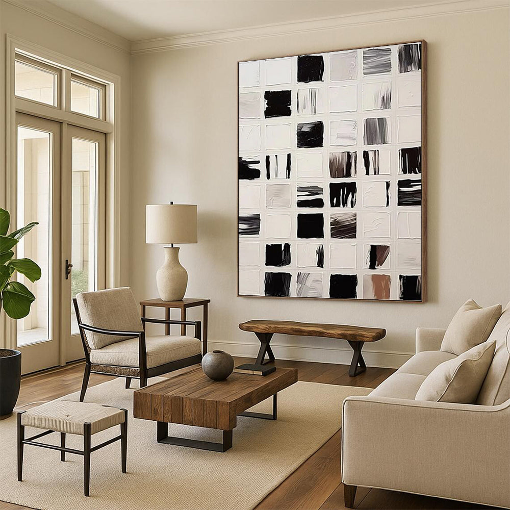 Artfully Curated Hand - Crafted Textured Canvas Art for Bedroom & Bar DKH1133