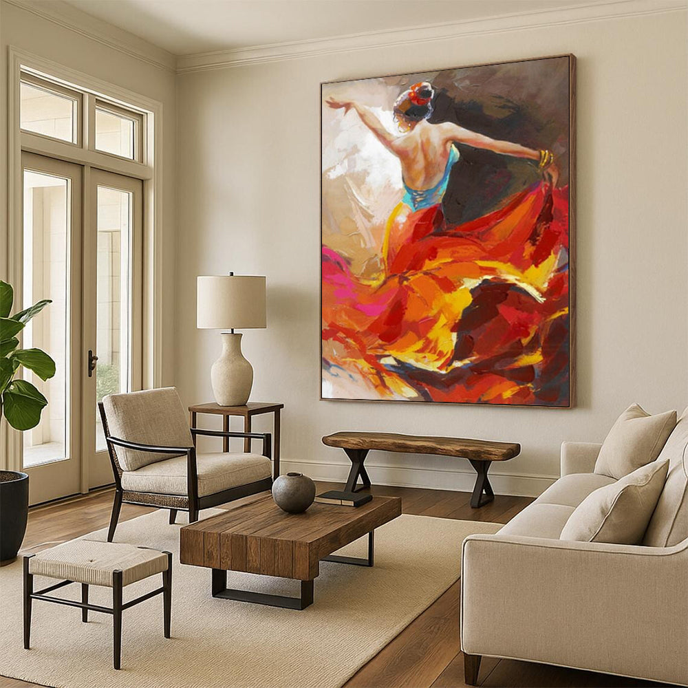 Large-Format Hand-Painted Abstract Canvases for Office & Studio LargeART2178
