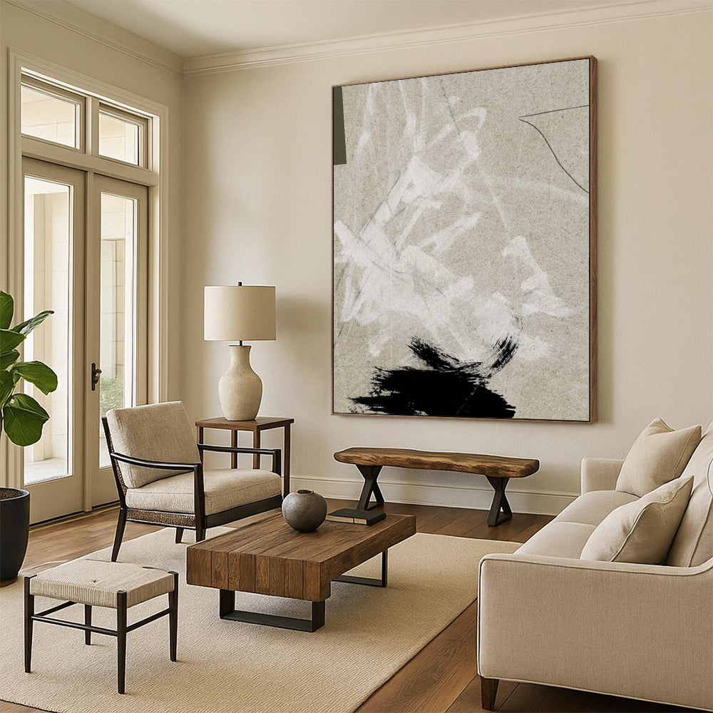 Custom Handmade Abstract Artworks: Big Sizes, Textured Styles for Bedroom & Living Room DTP237