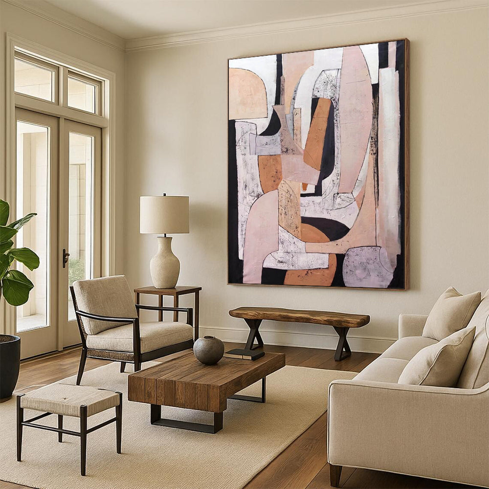 Handmade Large Abstract Paintings: Textured Wonders for Hallway & Entryway DTP252