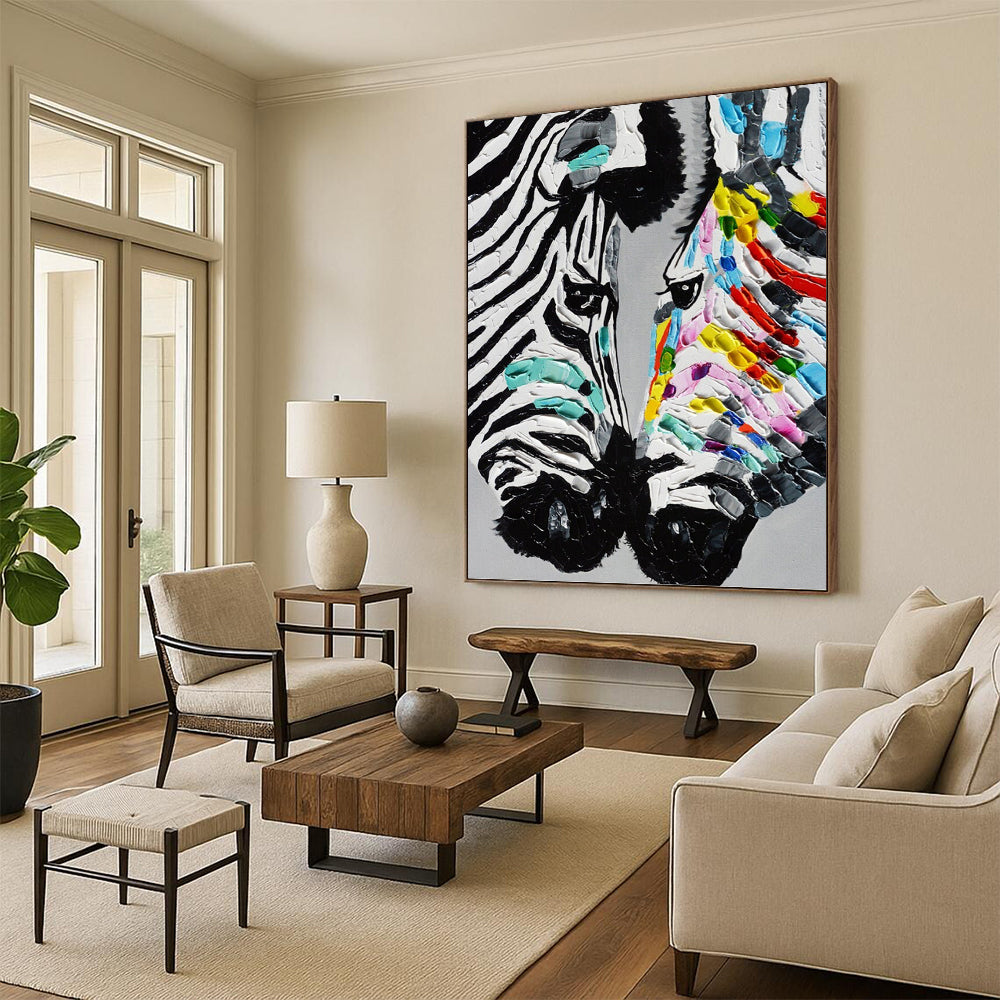 Vast - Sized Vertical Hand - Painted Custom Abstract Requiem (with Dynamic Textures), for Office and Dining Room DKH1545