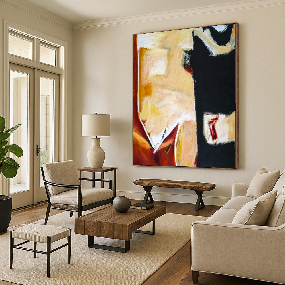Beguiling Enormous Hand-Painted Abstract Installations: Transfigure Your Living Room & Hotel LargeART2379