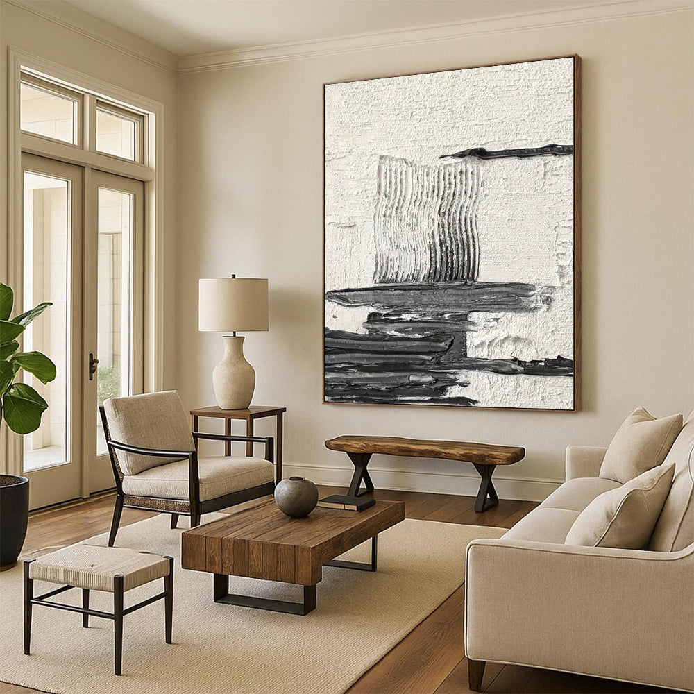 Large Custom Textured Abstract Paintings for Living Room & Office DTP388