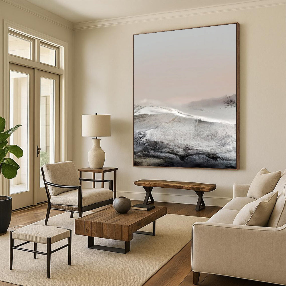 Hand-Painted Big Custom Abstract Art: Textures to Transform Your Space DTP178