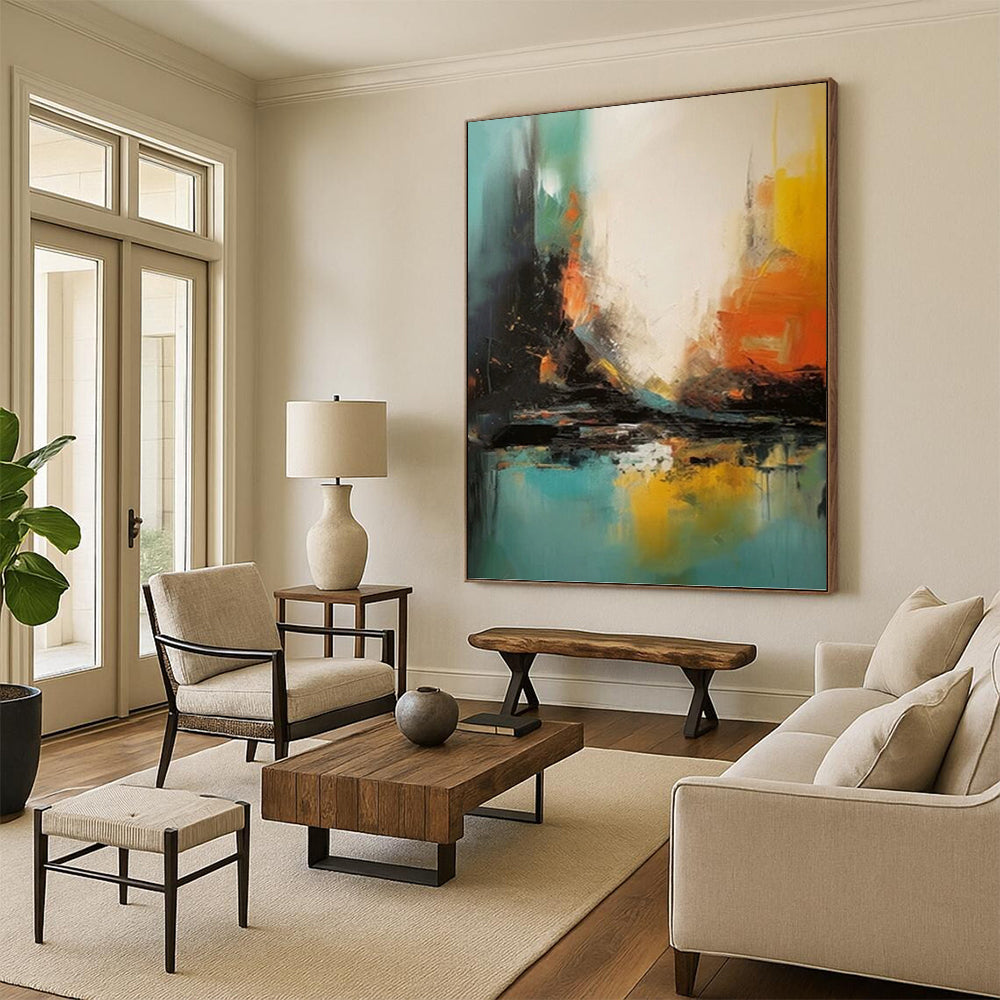 Alluring Textured Abstract Wall Art for Hallway & Entryway DKH0928