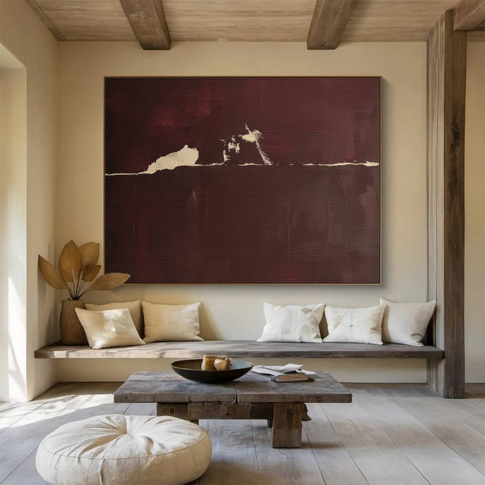 Hand-Painted Made-to-Order Abstract Mural for Dining Room & Living Room DKH141