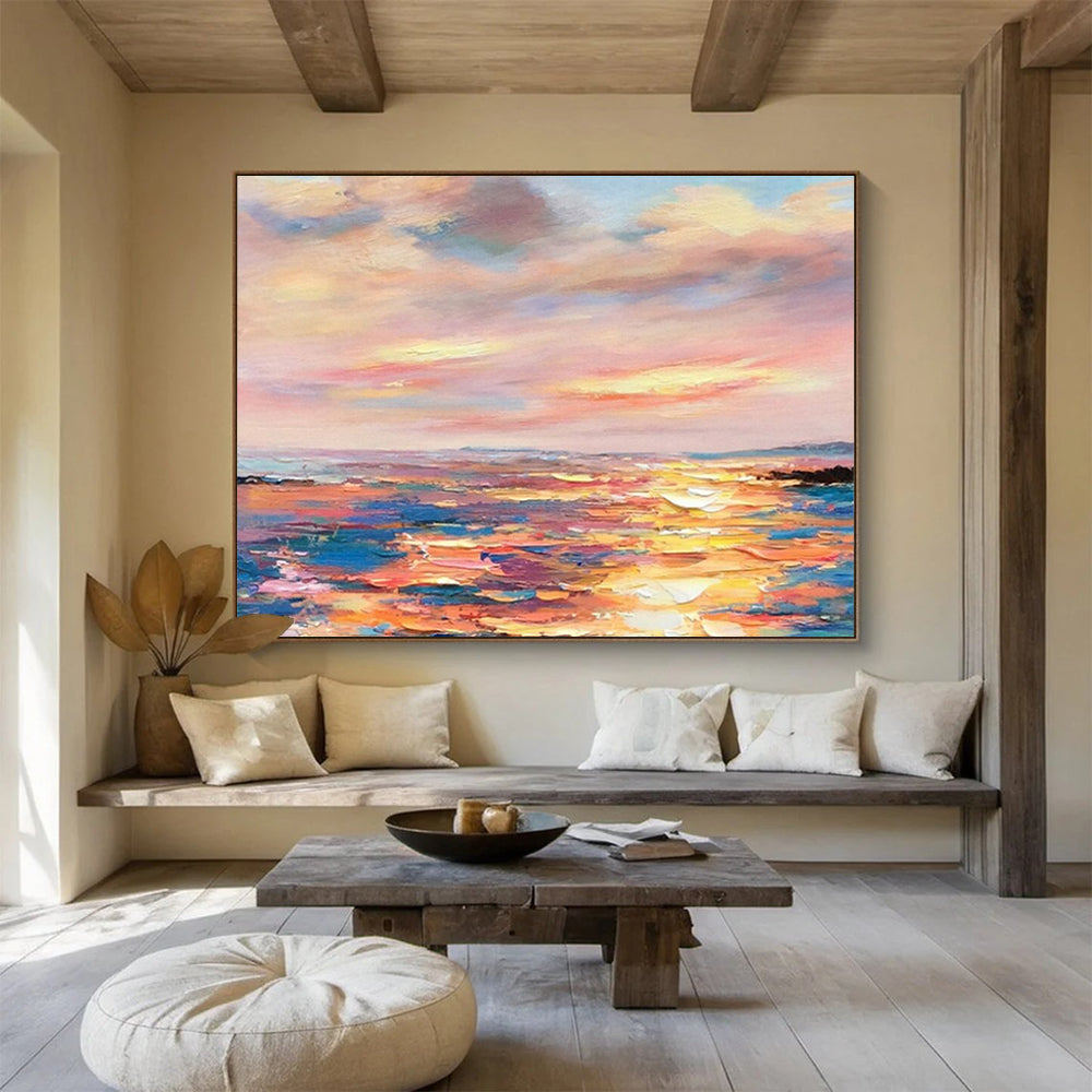Alluring Oversized Abstract Painting for Hotel Lobby & Hallway LargeART1736